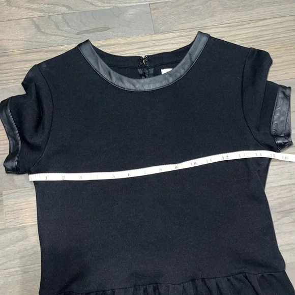 Women’s Madewell Black Short Sleeve Peplum Top with Black Trim. XS - Picture 6 of 8